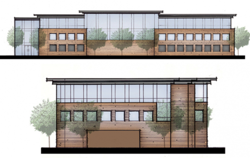 Renderings of the Blue Barn in Oakland California